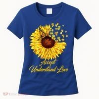 Accept Understand Love Sunflower Autism Women's T-Shirt thumb 0