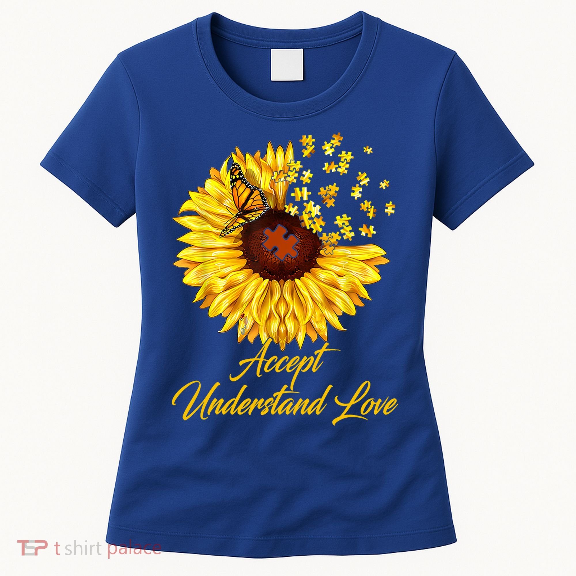 Accept Understand Love Sunflower Autism Women's T-Shirt