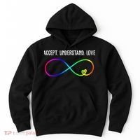 Accept Under Love Neurodiversity Autism Rainbow Hoodie thumb 0