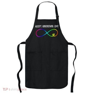 Accept Under Love Neurodiversity Autism Rainbow Apron