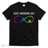 Accept Under Love Neurodiversity Autism Rainbow T-Shirt thumb 0