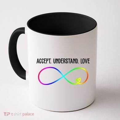 Accept Under Love Neurodiversity Autism Rainbow Coffee Mug