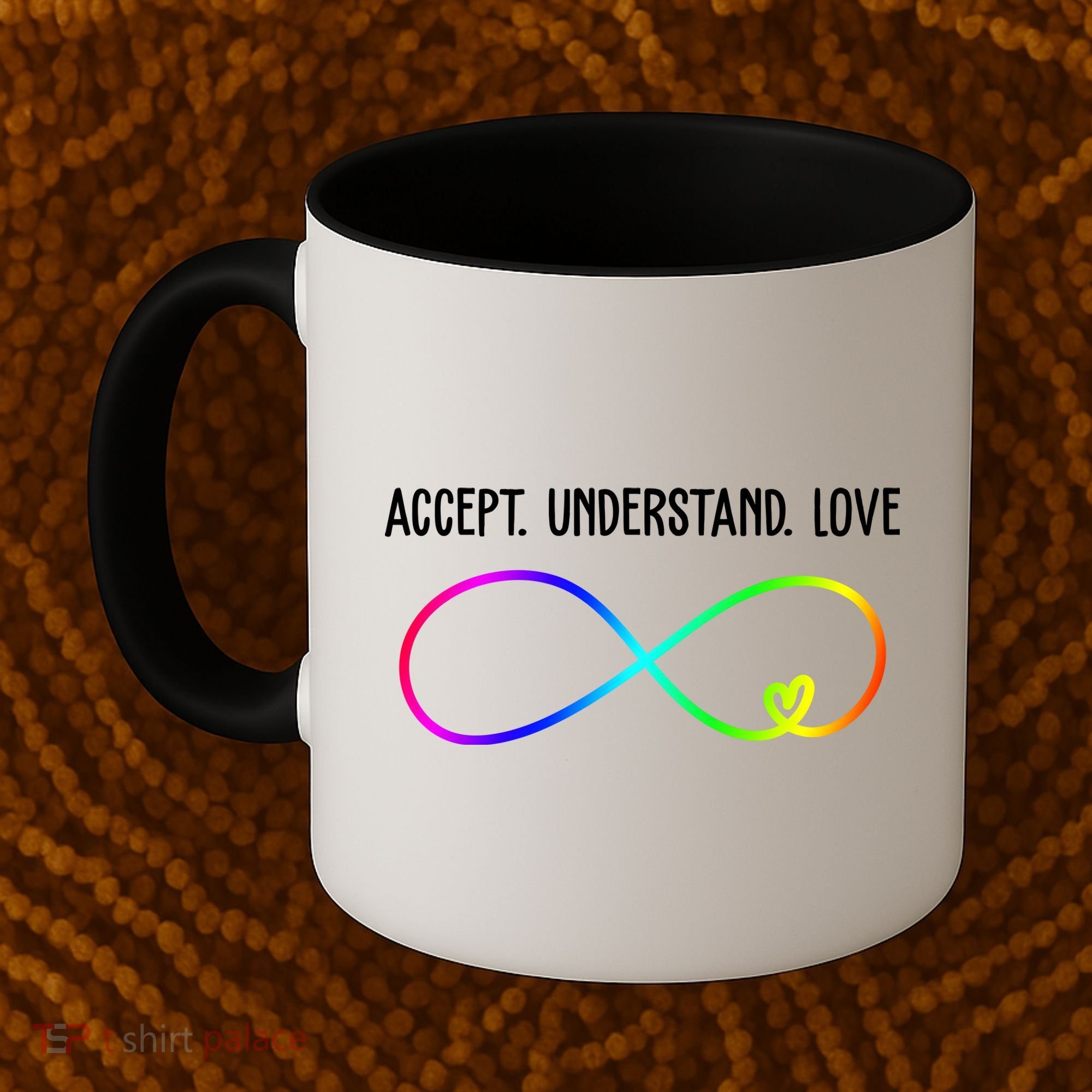 Accept Under Love Neurodiversity Autism Rainbow Coffee Mug
