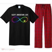 Accept Under Love Neurodiversity Autism Rainbow Pajama Set thumb 0