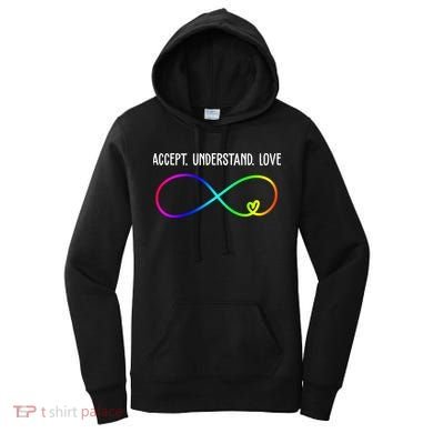 Accept Under Love Neurodiversity Autism Rainbow Women's Hoodie