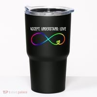 Accept Under Love Neurodiversity Autism Rainbow Tumbler thumb 0