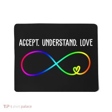 Accept Under Love Neurodiversity Autism Rainbow Mousepad