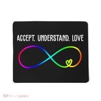 Accept Under Love Neurodiversity Autism Rainbow Mousepad thumb 0