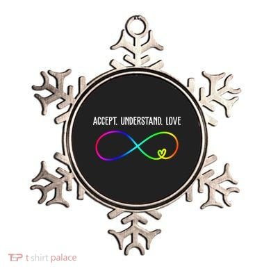 Accept Under Love Neurodiversity Autism Rainbow Ornament