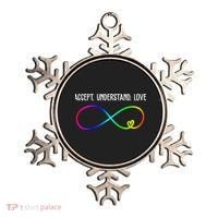 Accept Under Love Neurodiversity Autism Rainbow Ornament thumb 0