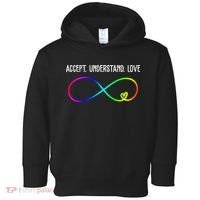 Accept Under Love Neurodiversity Autism Rainbow Toddler Hoodie thumb 0