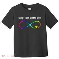 Accept Under Love Neurodiversity Autism Rainbow Toddler T-Shirt thumb 0