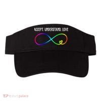 Accept Under Love Neurodiversity Autism Rainbow Visor thumb 0