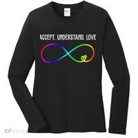 Accept Under Love Neurodiversity Autism Rainbow Women's Long Sleeve Shirt thumb 0