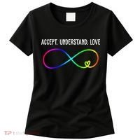 Accept Under Love Neurodiversity Autism Rainbow Women's T-Shirt thumb 0