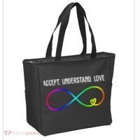Accept Under Love Neurodiversity Autism Rainbow Tote Bag thumb 2
