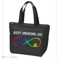 Accept Under Love Neurodiversity Autism Rainbow Tote Bag thumb 3