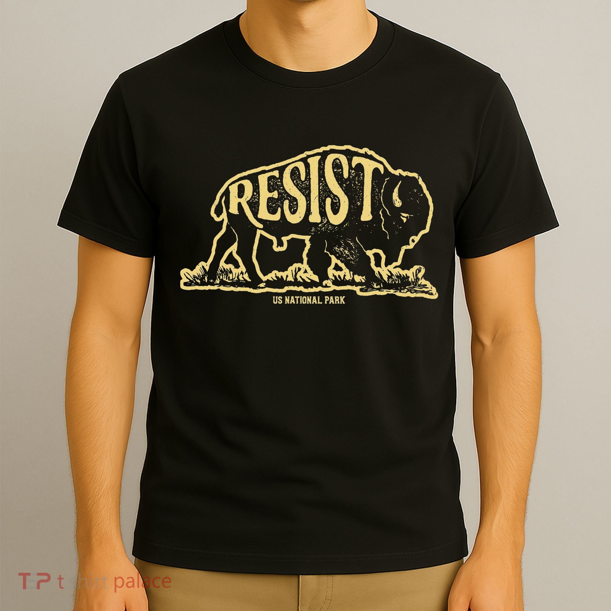 Alt Us National Park Resist Service T Bison Vintage T-Shirt