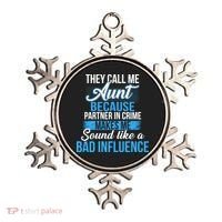 Aunt Partner In Crime Bad Influence Ornament thumb 0