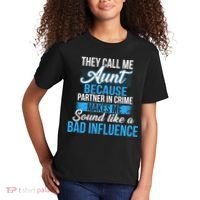 Aunt Partner In Crime Bad Influence Kids T-Shirt thumb 2