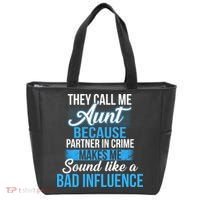 Aunt Partner In Crime Bad Influence Tote Bag thumb 0