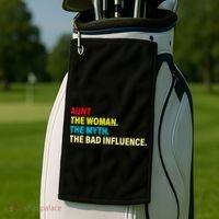 Aunt The Woman The Myth The Bad Influence Golf Towel thumb 2