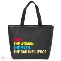 Aunt The Woman The Myth The Bad Influence Tote Bag thumb 0
