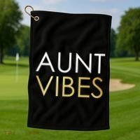 Aunt Vibes Golf Towel thumb 1