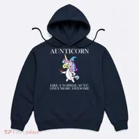 Aunticorn Like A Normal Aunt Only More Awesome Hoodie thumb 0