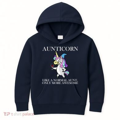 Aunticorn Like A Normal Aunt Only More Awesome Kids Hoodie