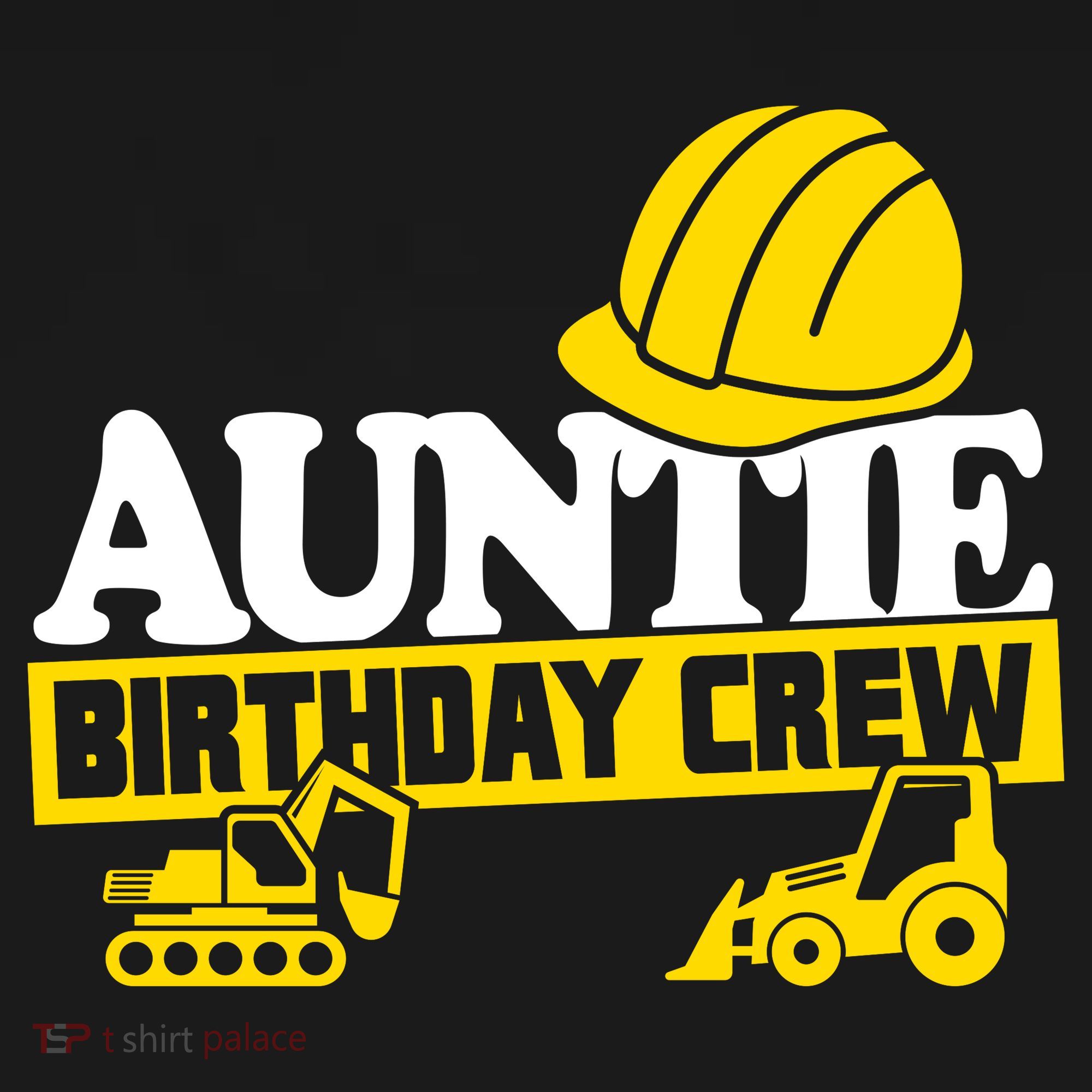 Auntie Birthday Crew Construction Party Backpack