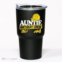 Auntie Birthday Crew Construction Party Tumbler thumb 0