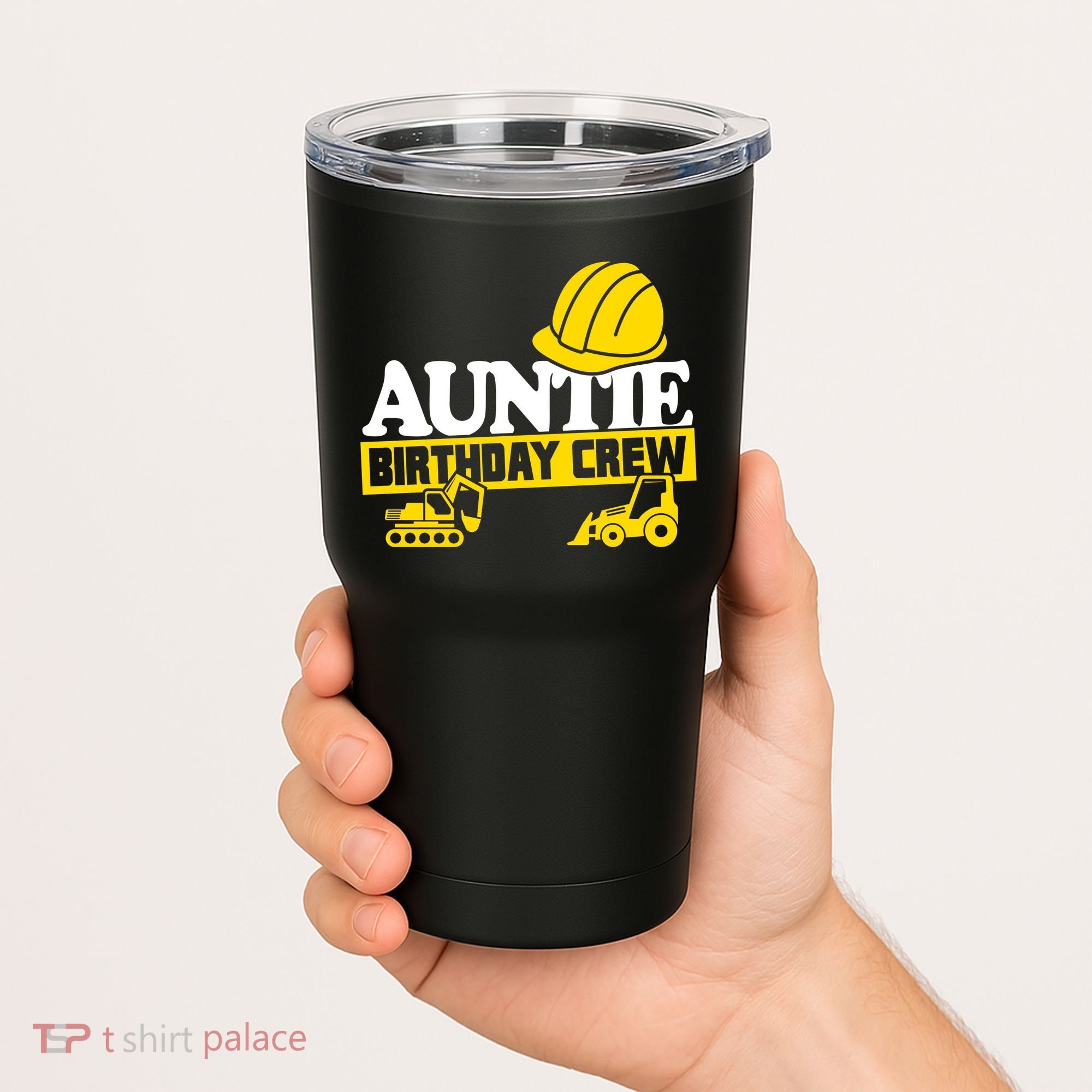 Auntie Birthday Crew Construction Party Tumbler