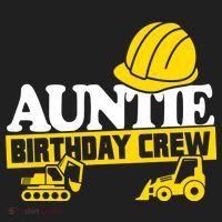 Auntie Birthday Crew Construction Party Tumbler thumb 3