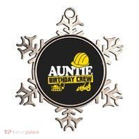 Auntie Birthday Crew Construction Party Ornament thumb 0
