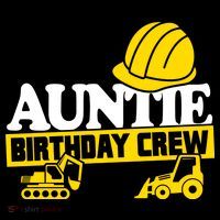 Auntie Birthday Crew Construction Party Ornament thumb 1