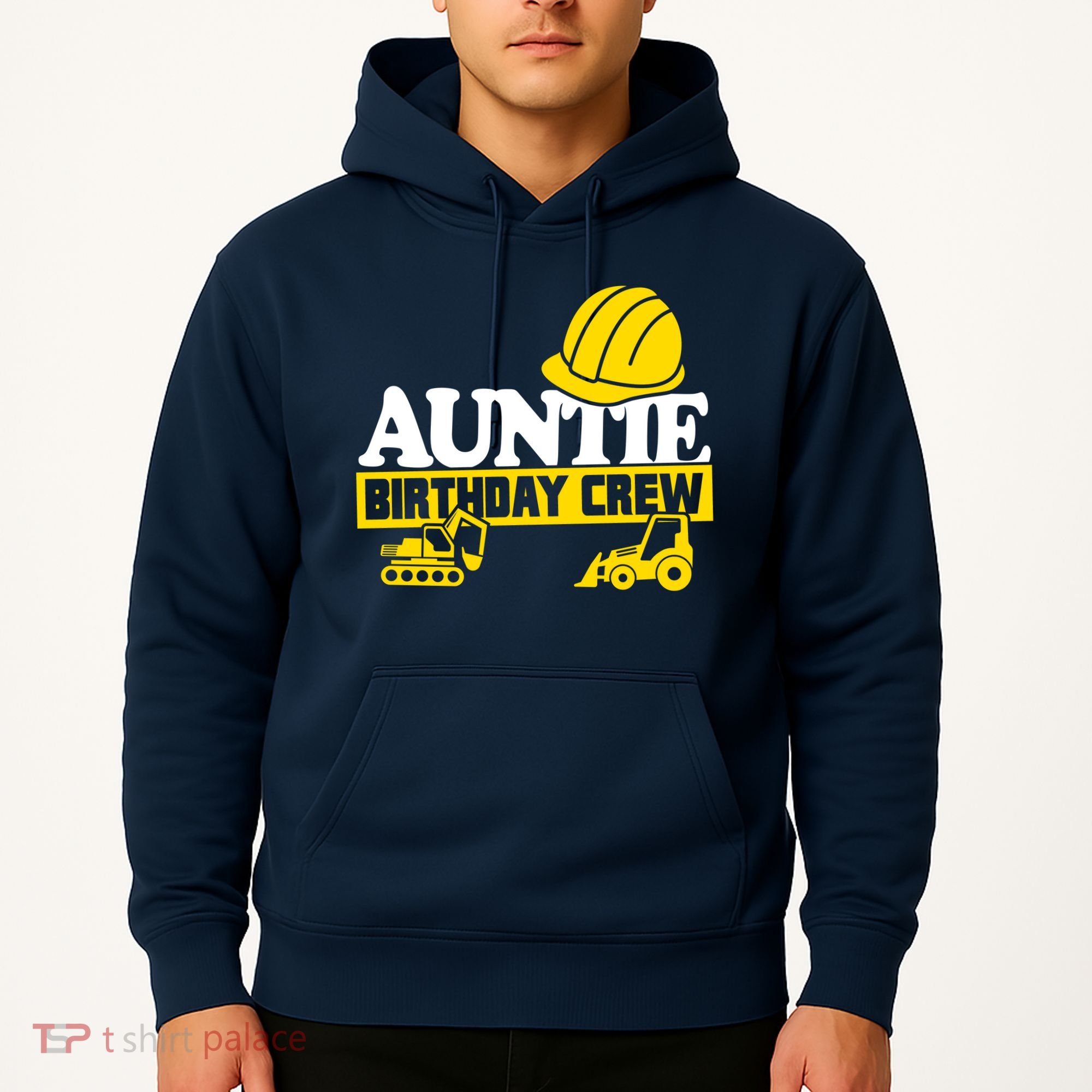 Auntie Birthday Crew Construction Party Hoodie