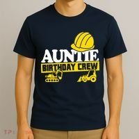 Auntie Birthday Crew Construction Party T-Shirt thumb 3