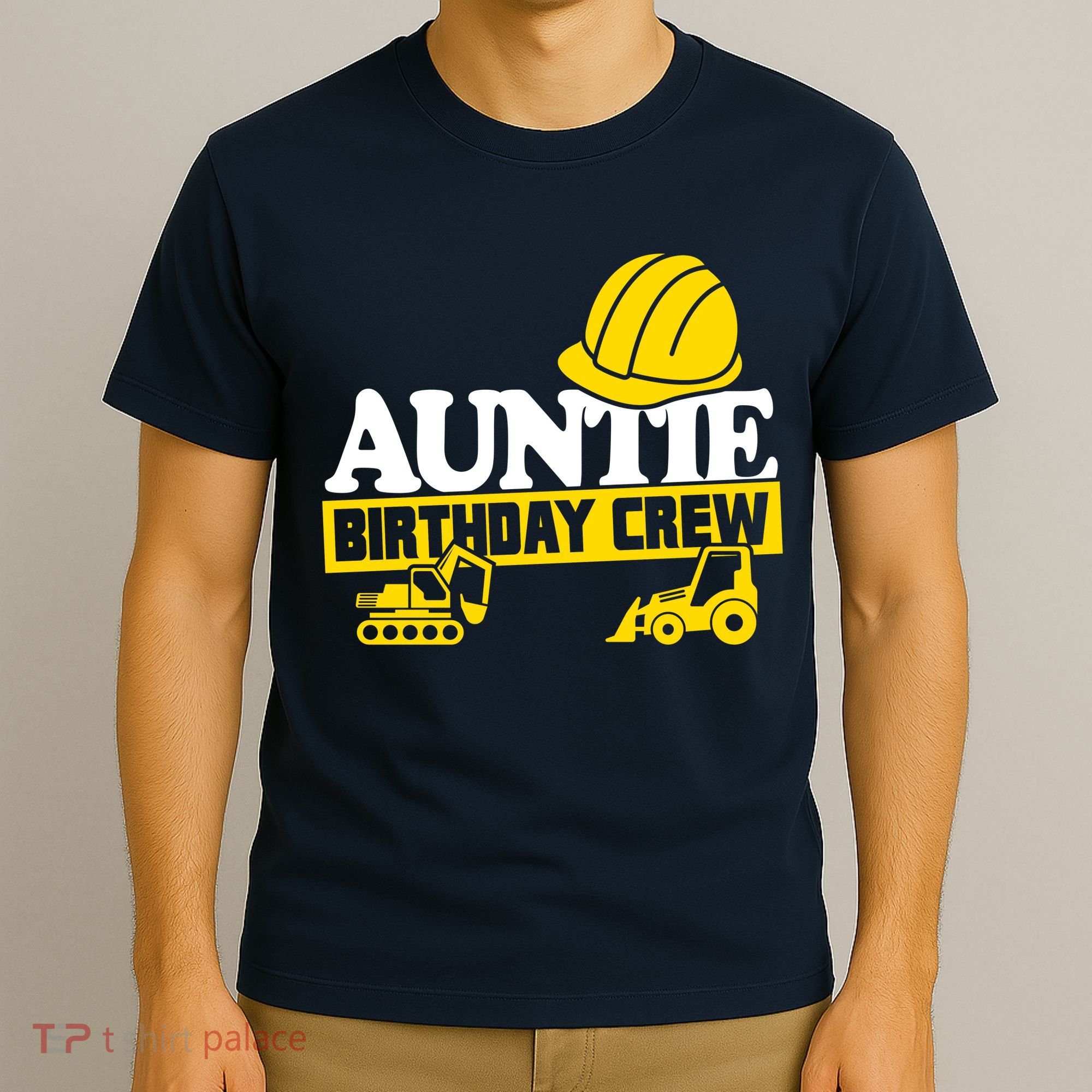 Auntie Birthday Crew Construction Party T-Shirt