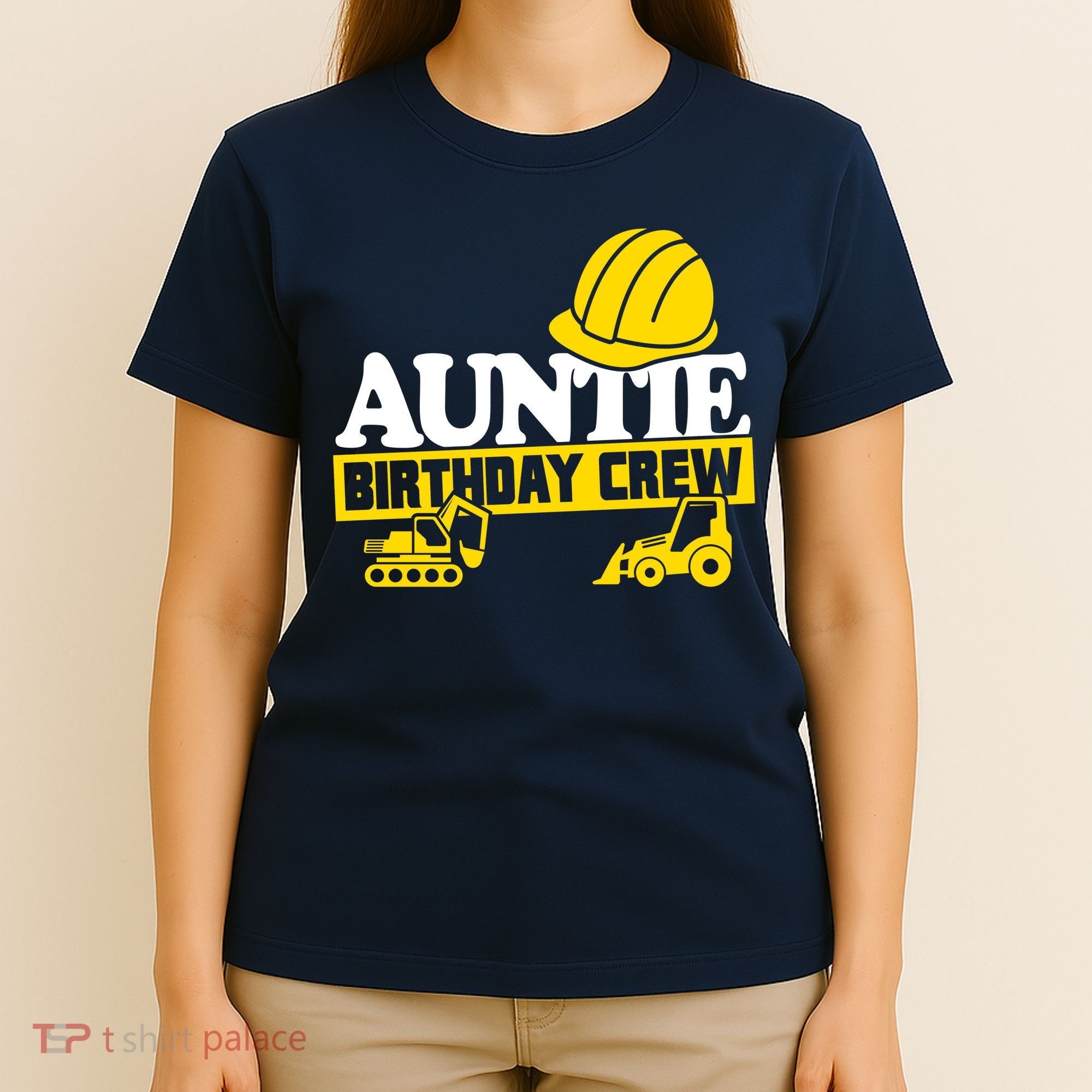 Auntie Birthday Crew Construction Party T-Shirt
