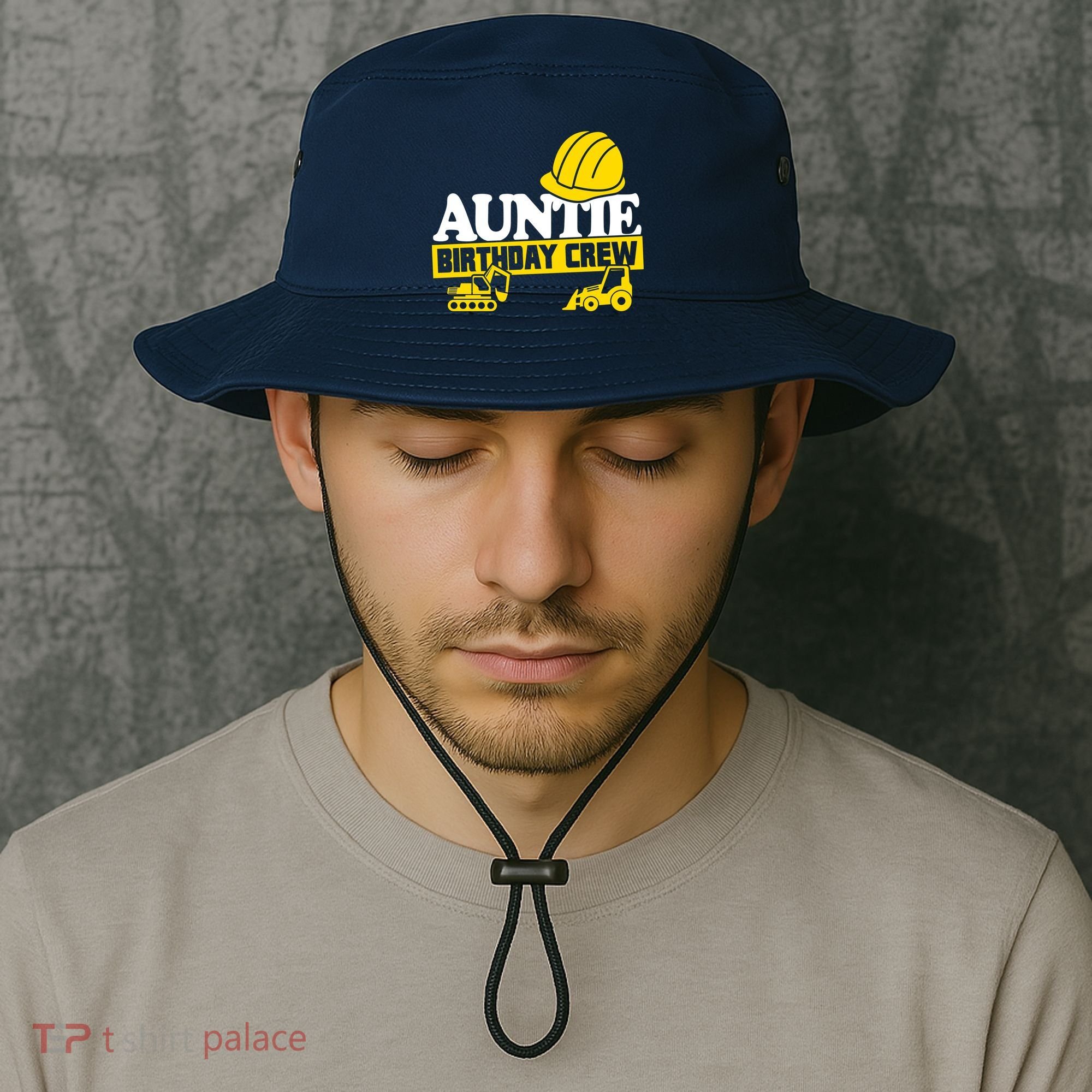 Auntie Birthday Crew Construction Party Bucket Hat