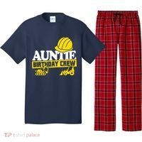 Auntie Birthday Crew Construction Party Pajama Set thumb 0