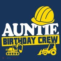 Auntie Birthday Crew Construction Party Women's Hoodie thumb 2