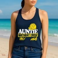 Auntie Birthday Crew Construction Party Women's Tank Top thumb 2