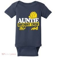 Auntie Birthday Crew Construction Party Baby Bodysuit thumb 0