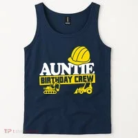 Auntie Birthday Crew Construction Party Tank Top thumb 2