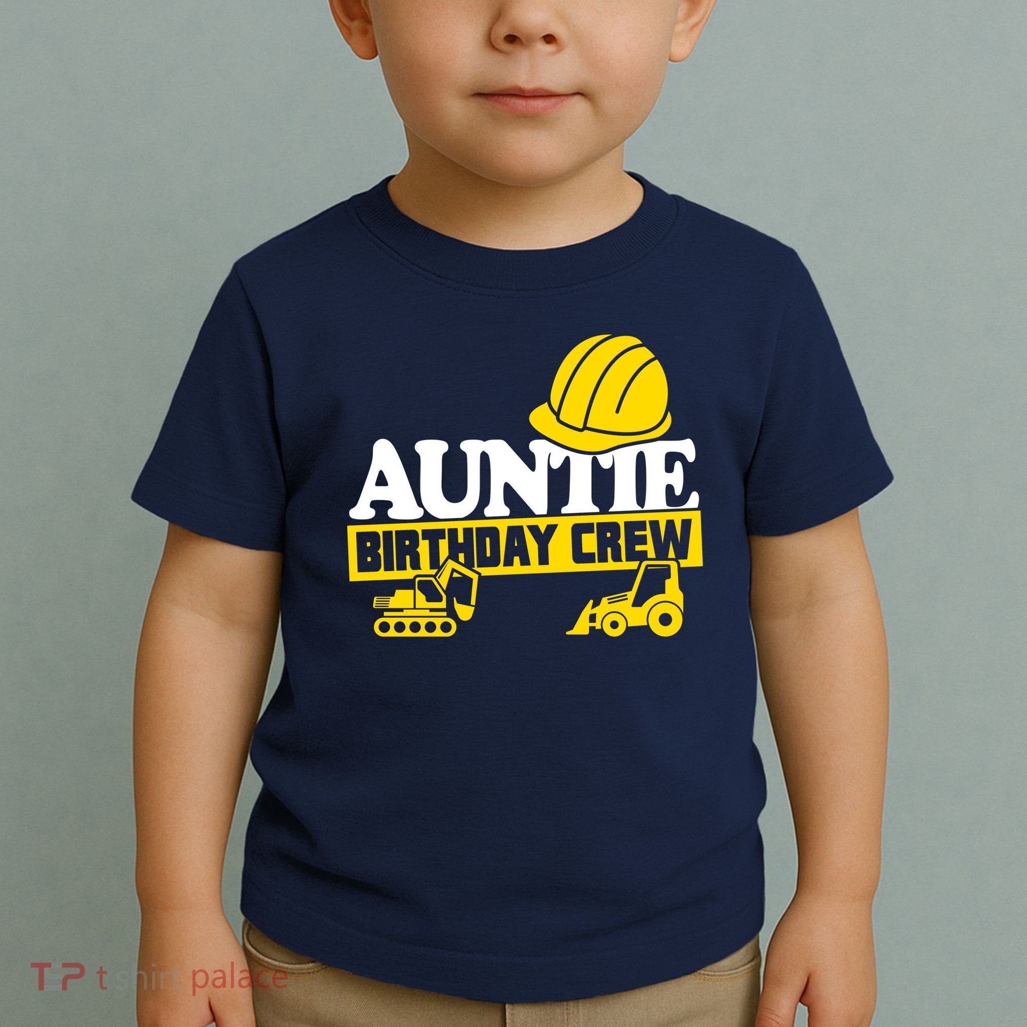 Auntie Birthday Crew Construction Party Toddler T-Shirt
