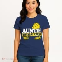 Auntie Birthday Crew Construction Party Women's T-Shirt thumb 4