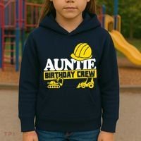 Auntie Birthday Crew Construction Party Kids Hoodie thumb 3