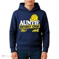 Auntie Birthday Crew Construction Party Kids Hoodie thumb 4